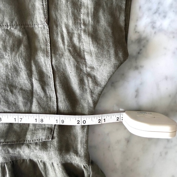 NWT Everlane The Craft Dress in Linen Women’s Large Olive Midi Relaxed Fit - Picture 9 of 10